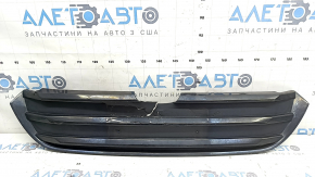 Грати радіатора grill Honda Insight 19-22 голі, чорний глянець, тріщини, незаводські отвори, надламані кріплення, відсутні фрагменти кріплень