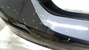 Бампер задний голый Honda Insight 19-22 синий, под парктроники, потерт, прижат, треснут, надломаны крепления
