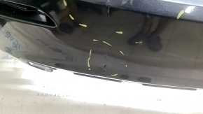 Бампер задний голый Honda Insight 19-22 синий, под парктроники, потерт, прижат, треснут, надломаны крепления