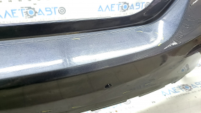 Бампер задний голый Honda Insight 19-22 синий, под парктроники, потерт, прижат, треснут, надломаны крепления