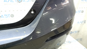 Бампер задний голый Honda Insight 19-22 синий, под парктроники, потерт, прижат, треснут, надломаны крепления