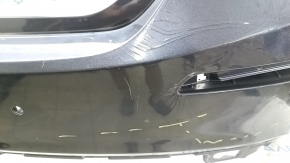 Бампер задний голый Honda Insight 19-22 синий, под парктроники, потерт, прижат, треснут, надломаны крепления