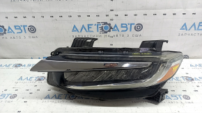 Фара передня ліва в зборі Honda Insight 19-22 LED, під полірування, відколи на хром молдингу, жовтить LED, потерте скло