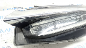 Фара передня ліва в зборі Honda Insight 19-22 LED, під полірування, відколи на хром молдингу, жовтить LED, потерте скло