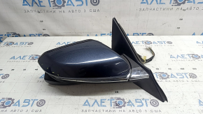 Дзеркало бічне праве у зборі Honda Insight 19-20 12 пінів, камера, підігрів, поворотник, синє з хром, потерто, тріснуть хром молдинг, тріснуть корпус