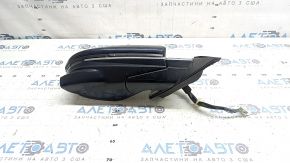 Дзеркало бічне праве у зборі Honda Insight 19-20 12 пінів, камера, підігрів, поворотник, синє з хром, потерто, тріснуть хром молдинг, тріснуть корпус