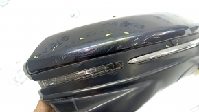 Дзеркало бічне праве у зборі Honda Insight 19-20 12 пінів, камера, підігрів, поворотник, синє з хром, потерто, тріснуть хром молдинг, тріснуть корпус