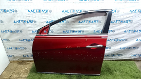 Дверь голая передняя левая Hyundai Sonata 11-15 hybrid красный RER, царапины