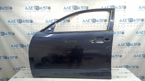 Двері голі передні ліві Honda Insight 19-22 синій B607M, з верхнім молдингом хром, зам'яті