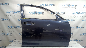 Двері голі передні права Honda Insight 19-22 синій B607M, з верхнім молдингом хром, подряпину