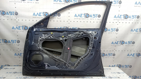 Двері голі передні права Honda Insight 19-22 синій B607M, з верхнім молдингом хром, подряпину