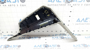 Накладка торпеды правая Honda Insight 19-22 кожа серая, под химчистку, царапины