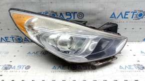 Фара передня права Hyundai Sonata 11-15 hybrid галоген, подряпини, вигоріла, тріщина кріплення