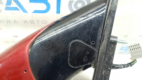 Зеркало боковое правое в сборе Hyundai Sonata 11-15 7 пинов, поворотник, подогрев, красный RER, царапины, слазит лак