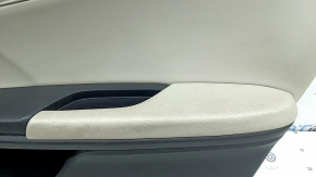 Обшивка двери карточка передняя правая Honda Insight 19-22 черная, серая вставка кожа, подлокотник кожа, с накладкой и управлением стеклоподъемника, под химчистку, тычка