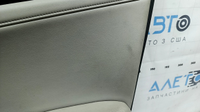 Обшивка двери карточка передняя правая Honda Insight 19-22 черная, серая вставка кожа, подлокотник кожа, с накладкой и управлением стеклоподъемника, под химчистку, тычка
