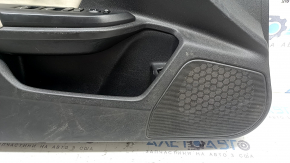 Обшивка двери карточка передняя левая Honda Insight 19-22 черная, серая вставка кожа, подлокотник кожа, с накладкой и управлением стеклоподъемника, под химчистку, вмятины на коже