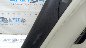 Обшивка двери карточка задняя левая Honda Insight 19-22 черная, серая вставка кожа, подлокотник кожа, под химчистку, царапины