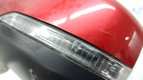 Зеркало боковое левое Subaru Forester 19-24 SK 13 пинов, BSM, подогрев, поворотник, красное, потерто