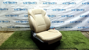 Сидіння пасажирське Hyundai Sonata 11-15 з airbag, механічне, бежева шкіра з перфорацією, підігрів, потріскалася шкіра, пробита шкіра, подряпини