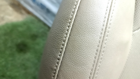 Сидіння пасажирське Hyundai Sonata 11-15 з airbag, механічне, бежева шкіра з перфорацією, підігрів, потріскалася шкіра, пробита шкіра, подряпини