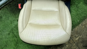 Сиденье водительское Hyundai Sonata 11-15 с airbag, электро, подогрев, кожа бежевая с перфорацией, потрескалась кожа