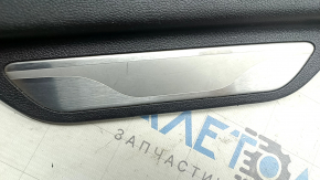 Накладка порога ззаду ліва Hyundai Sonata 11-15 коричнева, з хромованою накладкою, подряпини, потерта
