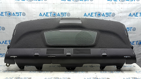 Полка задняя Hyundai Sonata 11-15 черный, hybrid, под сабвуфер, со стоп сигналом, царапины