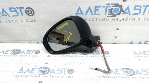 Зеркало боковое левое в сборе Toyota Prius V 15-17 5 пинов, зеленое
