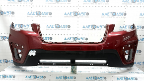 Бампер передній голий Subaru Forester 19-21 SK червоний, тріщина, подряпини