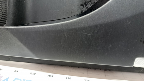 Обшивка двери карточка передняя правая Toyota Prius V 12-17 черная, вставка кожа черная, под динамики JBL, с ручкой, царапины, тычки