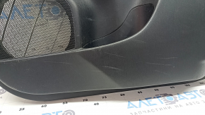 Обшивка двери карточка задняя правая Toyota Prius V 12-17 черная, вставка кожа черная, под JBL, с ручкой, царапины, тычки