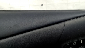 Обшивка двери карточка передняя левая Toyota Prius V 12-17 черная, вставка кожа черная, под динамики JBL, с ручкой, царапины, вмятины