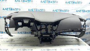 Торпедо передня панель без AIRBAG Hyundai Sonata 11-15 чорна, тріщини