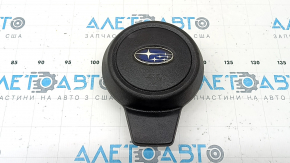 Подушка безопасности airbag в руль водительская Subaru Forester 19-24 SK черная, ржавый пиропатрон, окислена эмблема