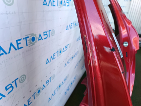 Четверть крыло задняя левая Hyundai Santa FE 19-23 отпилена с центральной стойкой, красная, тычка