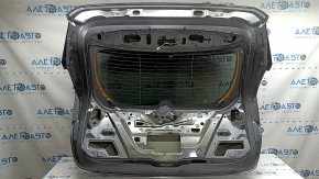 Дверь багажника голая со стеклом Nissan Murano z52 20-24 тонировка, графит KAD, с спойлером, накладками спойлера, стоп-сигналом, трапецией и поводком заднего дворника, царапигы на стекле