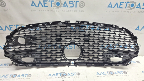Решетка радиатора grill Mazda 3 19-26 4d JP build, черный глянец