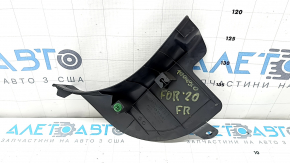 Накладка передней стойки нижняя левая Subaru Forester 19-24 SK черная, царапины, побелел пластик