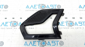 Грати переднього бампера ліва Ford Fusion mk5 19-20 під LED ПТФ, глянець, пісок
