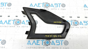 Грати переднього бампера ліва Ford Fusion mk5 19-20 під LED ПТФ, глянець, пісок