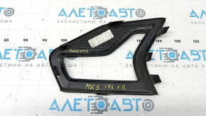 Грати переднього бампера права Ford Fusion mk5 19-20 під LED ПТФ, глянець, пісок