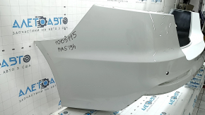 Бампер задний голый Ford Fusion mk5 19-20 под 4 парктроника без Park Assist, белый, вмятина