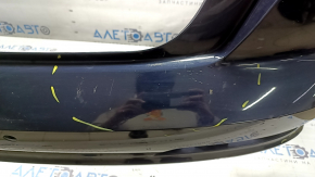 Бампер задний голый Audi A6 C8 19-25 под парктроники без park assist, с антенной, без заглушки буксир крюка, синий, царапины, сколы, прижат, надрывы