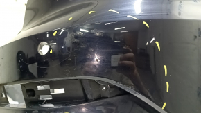 Бампер задний голый Audi A6 C8 19-25 под парктроники без park assist, с антенной, без заглушки буксир крюка, синий, царапины, сколы, прижат, надрывы