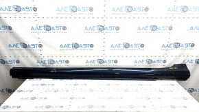 Порог левый Audi A6 C8 19-25 S-Line, синий LX5B, царапины, тычки