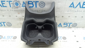 Накладка центральной консоли с подстаканниками Toyota Rav4 19-22 черная, царапины