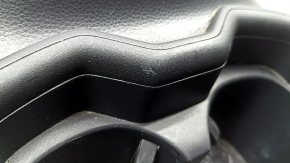 Накладка центральной консоли с подстаканниками Toyota Rav4 19-22 черная, царапины