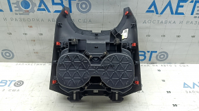 Накладка центральной консоли с подстаканниками Toyota Rav4 19-22 черная, царапины
