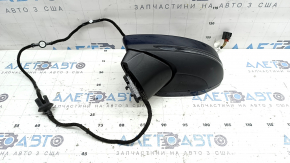 Зеркало боковое левое в сборе Audi A6 C8 19-25 15 пинов, поворотник, подогрев, автозатемнение, автоскладывание, BSM, синее